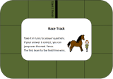Horse race game board